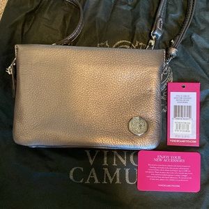 Vince Camuto gold (bronze) leather cross body bag